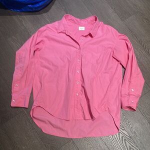 Aritzia Pink Button Down Shirt